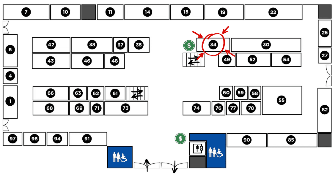 New Market building booth map